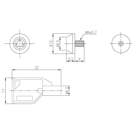 C3020 Mini Simple Computer Case Lock SPEC.