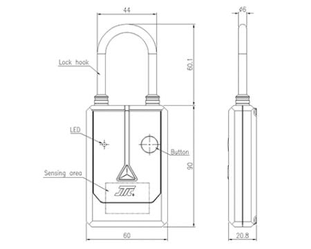 iT805N shackle padlock Spec.