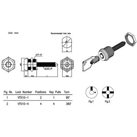 VT510 Cam Lock Spec.