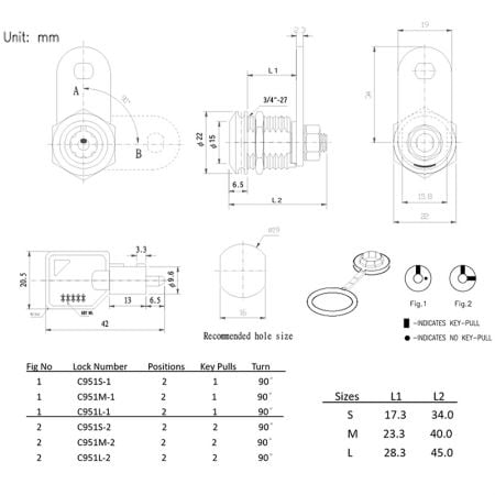 Security Lock C951 SPEC.