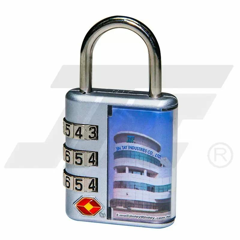 3-digit digital wheel photo-style TSA travel security certified customs lock