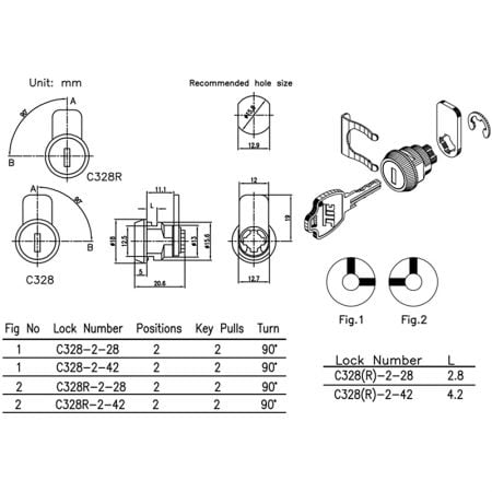 C328 Cam Lock SPEC.