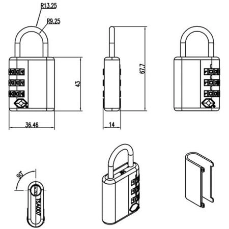 TSA Lock CP503-TS SPEC.