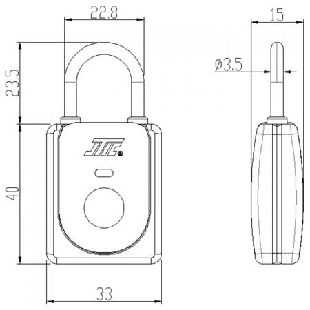 Smart fingerprint padlock iT804F SPEC.