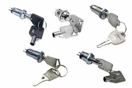 12mm outer diameter multi-section Key Switch Lock (including single-sided milled copper key lock switch)