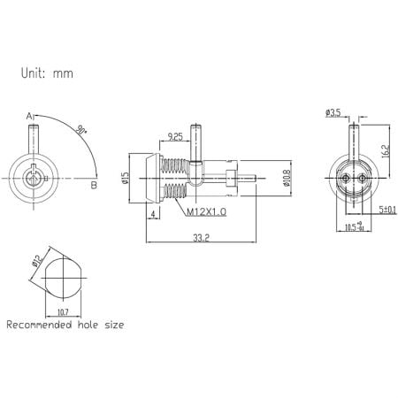 S1020 12mm dual-functioned switch lock Spec.