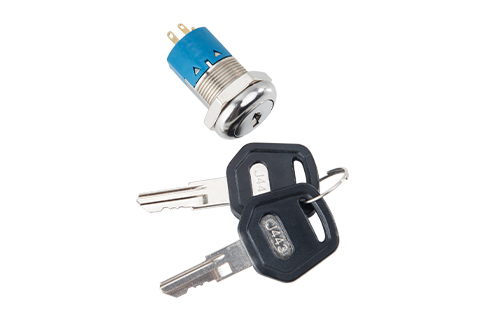 19mm outer diameter UL certified 5-row disc Key Switch Lock (including single-sided milled copper key lock switch)