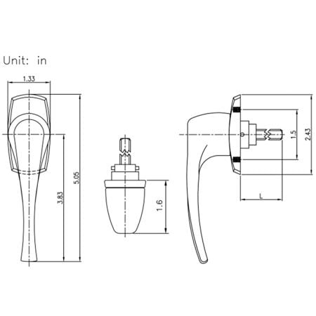 Handle lock L704 SPEC.