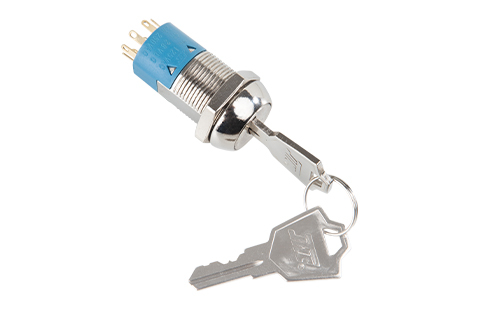 19mm outer diameter UL certified 5-row disc Key Switch Lock (including single-sided milled copper key lock switch)